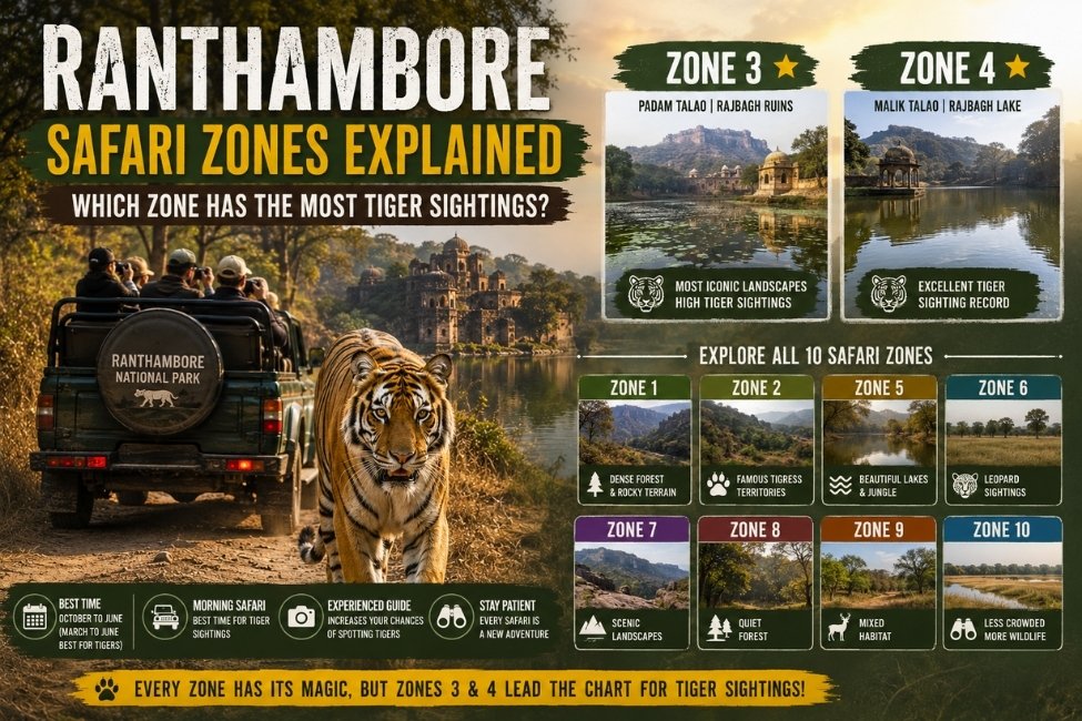 Ranthambore Safari Zones Explained: Best Zone for Tiger Sightings